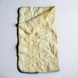 Vintage Baby Bunting Sleep Sack Quilt Yellow Embroidered